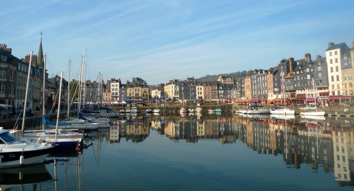 Le Vieux Bassin d'Honfleur, maisons à colombages