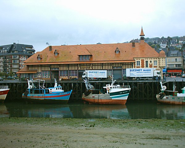 Le marché aux poissons du port de Trouville-sur-Mer